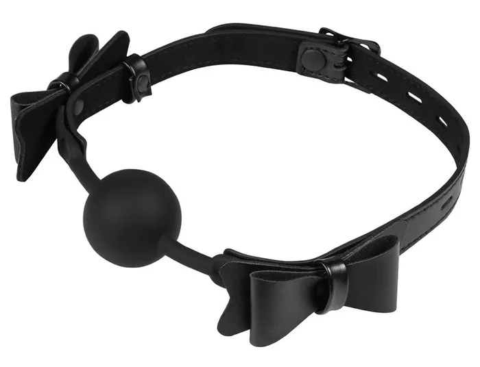 Sportsheets Anal Bow Tie Ball Gag Black