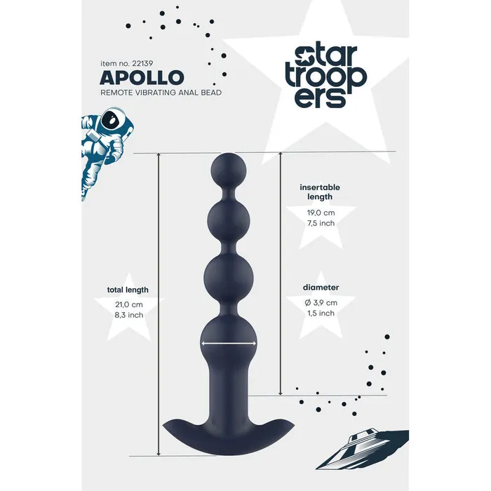 Startroopers Apollo Remote Vibrating Anal Beads Dream Toys Anal
