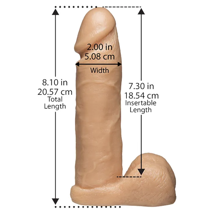 VacULock 8 Inch Realistic Cock Attachment Flesh Pink Doc Johnson Dildos VacULock 8 Inch Realistic Cock Attachment Flesh Pink Doc Johnson Dildos