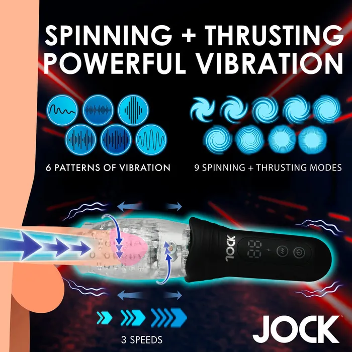 Various Toy Brands Male Sex Toys Jock Spinning Thursting and Vibrating Masturbator