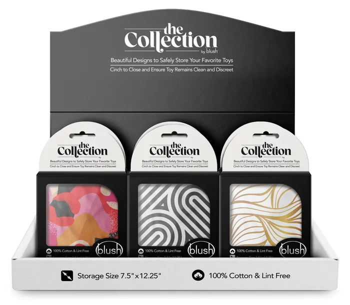 Vibrators Blush The Collection Cotton Toy Bag 18 Pcs Counter Display Assorted Vibrators Blush The Collection Cotton Toy Bag 18 Pcs Counter Display Assorted