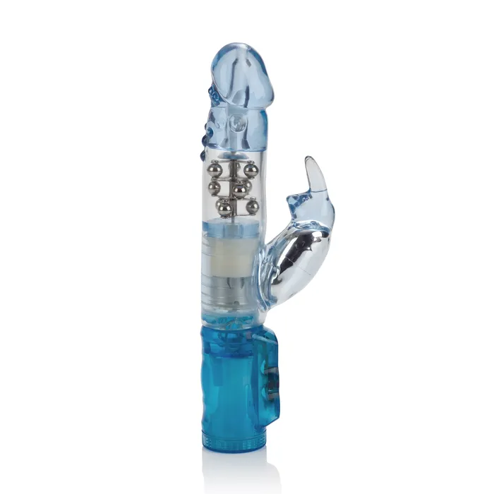 Vibrators CalExotics Waterproof Jack Rabbit Floating Beads Blue