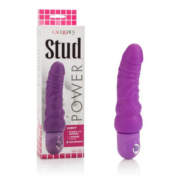 Vibrators CalExotics Waterproof Power Stud Curvy Purple