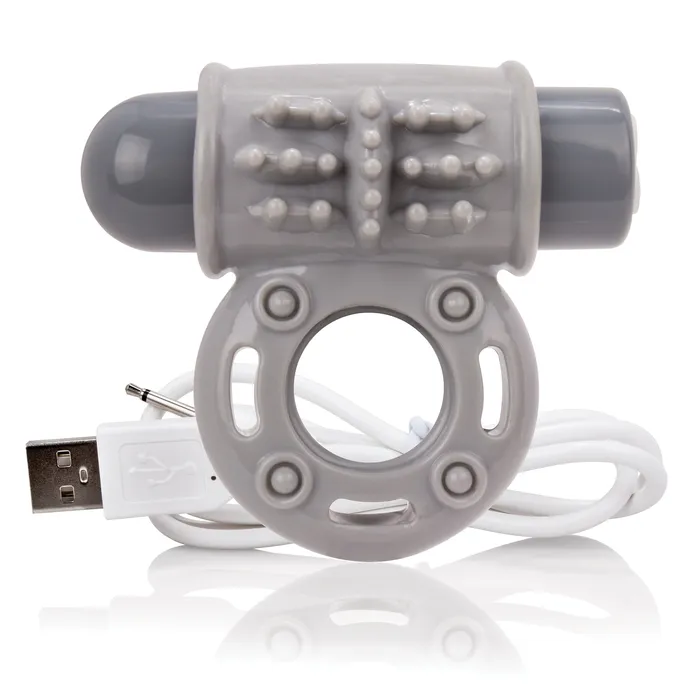 Vibrators Charged Owow Rechargeable Vibe Ring Grey Screaming O