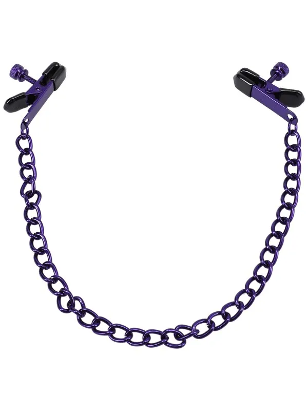 Vibrators Doc Johnson Merci The Clover Nipple Clamps Purple