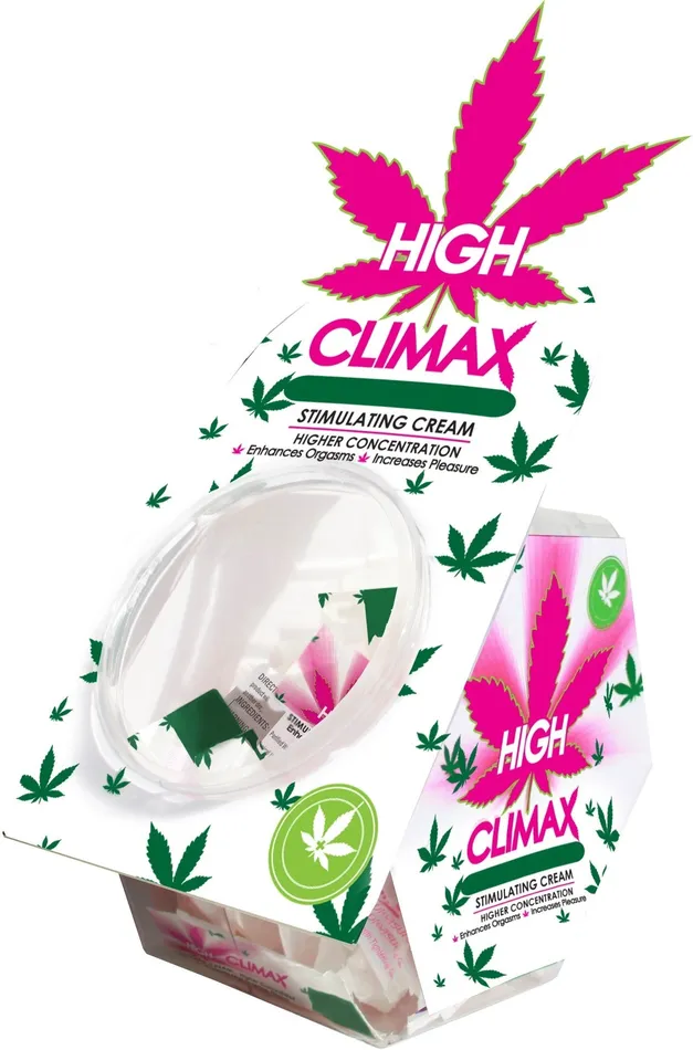 Vibrators High Climax Female Stimulating Cream 0067 Fl Oz 50 Pc Bowl Display Body Action