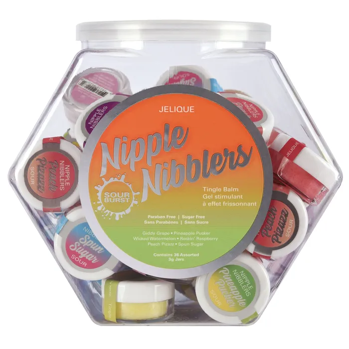 Vibrators Jelique Products Nipple Nibbler Sour Tingle Balm Assorted 36 Pc Bowl 3g Jar Vibrators Jelique Products Nipple Nibbler Sour Tingle Balm Assorted 36 Pc Bowl 3g Jar