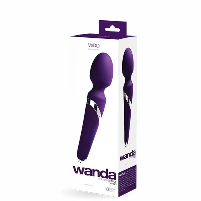 Vibrators LuvMyToyz Wanda Rechargeable Wand Deep Purple