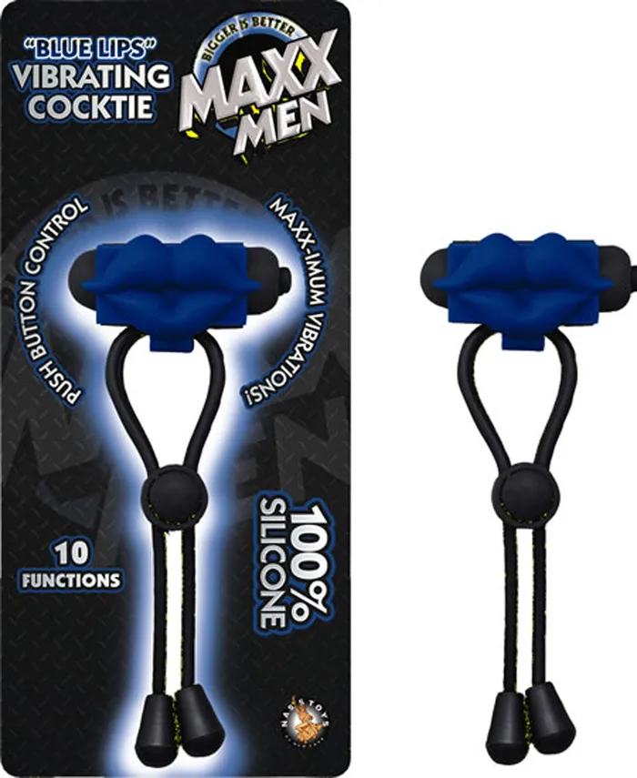 Vibrators Nasstoys Maxx Men Blue Lips Vibrating Cocktie Blue
