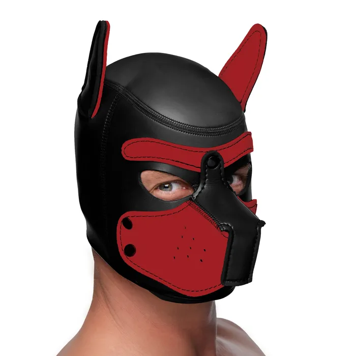 Vibrators XR Brands Master Series Spike Neoprene Puppy Hood Red