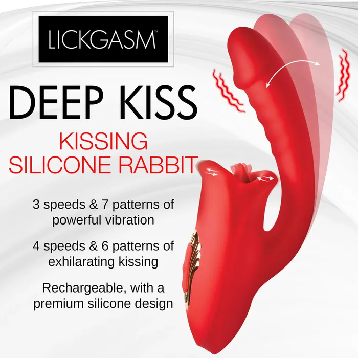 XR Brands Female Sex Toys Play Hard Deep Kiss Kissing Silicone Rabbit