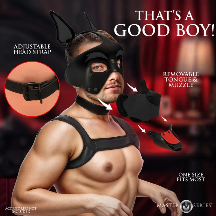 XR Brands Male Sex Toys Master Series Alpha Dog Pup Hood