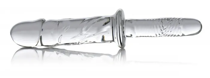 XR Brands Master Series Dildos Brutus Glass Dildo Thruster Clear