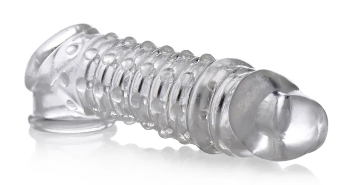 XR Brands Size Matters Male Sex Toys 15 Inch Penis Enhancer Sleeve Clear